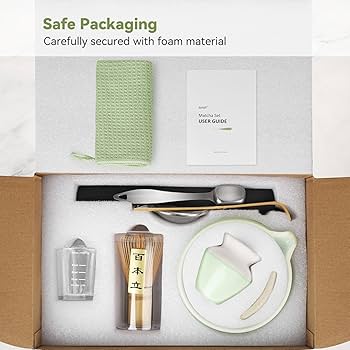 Amazon | Joiish 抹茶キット10個セット 泡立て器とボウル 注ぎ口